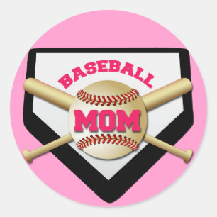 STICKER ROND MÈRE DE BASEBALL