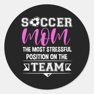 Sticker Rond Mère de football Gameday Soccer Maman