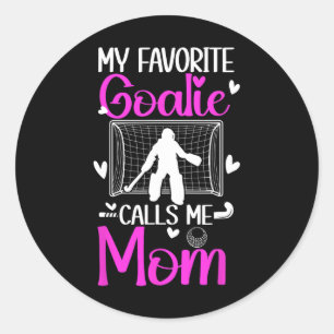 Sticker Rond Mère de gardien de but de hockey sur gazon d'un bu