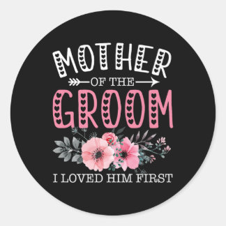 Sticker Rond Mère De La Chambre Je L'Aimais Première Mariée Et