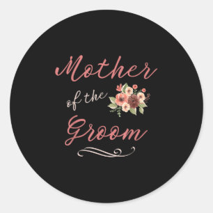 Sticker Rond Mère De La Fête De Mariage Mariage Groom