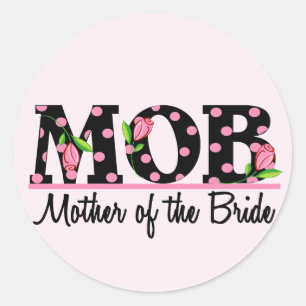 Sticker Rond Mère de la mariée (MOD) Tulip Lettering