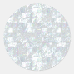 Sticker Rond Mère De Pearl Mosaic