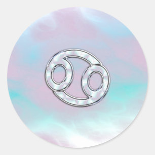 Sticker Rond Mère de Pearl Style cancer Zodiac