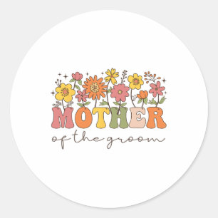 Sticker Rond Mère du marié Par floral de fleurs sauvages