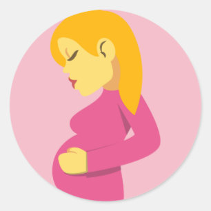 Sticker Rond Mère enceinte Emoji