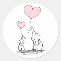 Mère Et Bébé Eléphants Ballons
