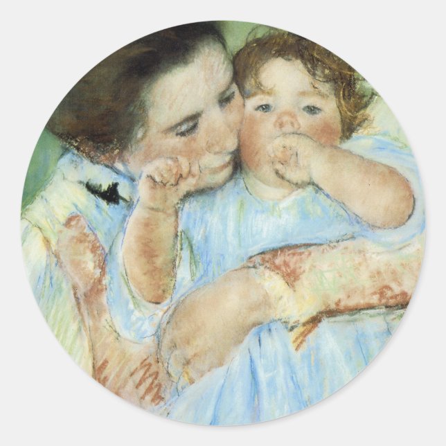 Sticker Rond Mère et enfant (Devant)