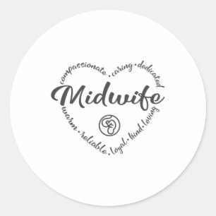 Sticker Rond Mère-femme, soutien à la grossesse, accouchement