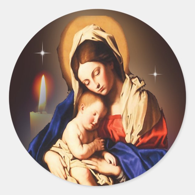 Sticker Rond Mère Marie (Devant)