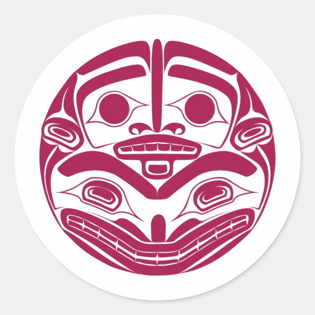 Sticker Rond 'Mère Ours' (Devant)