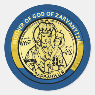 STICKER ROND MÈRE UKRAINE DE DIEU DE ZARVANYTSIE PAT RELIGIEUX