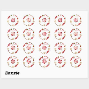 Sticker Rond meri krismas