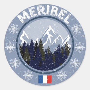 Sticker Rond Méribel Station de Ski