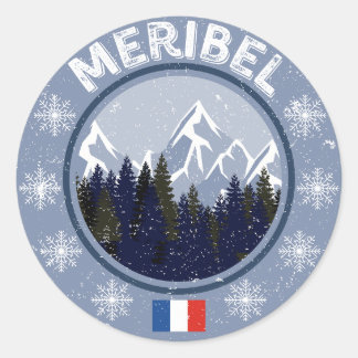 Sticker Rond Méribel Station de Ski