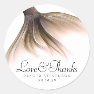 Sticker Rond Mermaid Posh Tail   Dusty Merci en terre cuite