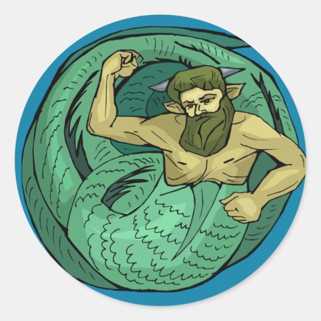 Sticker Rond Merman (Devant)