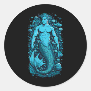 Sticker Rond Merman Gay Cruise Pour Hommes Plages Bateaux Et Br