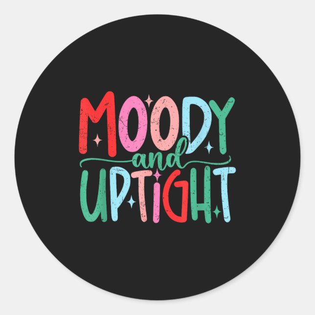 Sticker Rond Merry &amp; Bright Moody &amp; Uptight Matching Co (Devant)