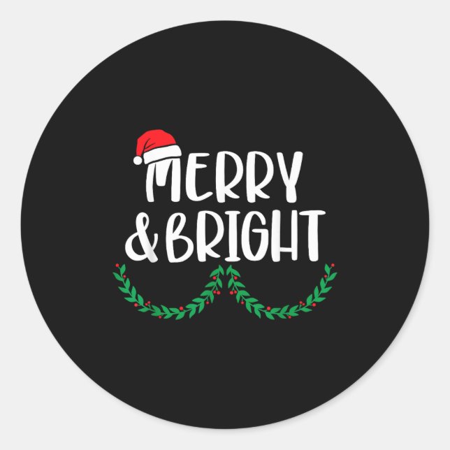 Sticker Rond Merry &amp; Bright Moody &amp; Uptight Matching Co (Devant)