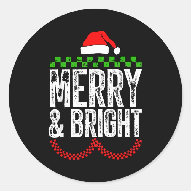 Sticker Rond Merry &amp; Bright Moody &amp; Uptight Matching Co (Devant)