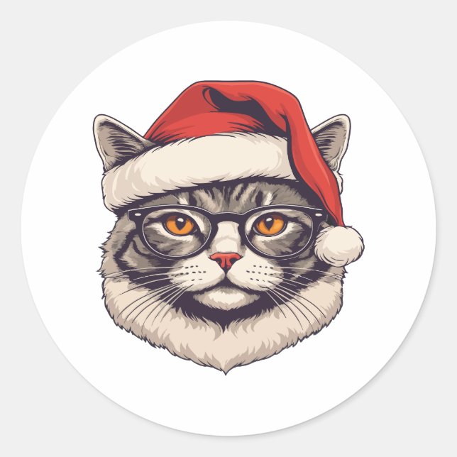 Sticker Rond Merry christmas (Devant)