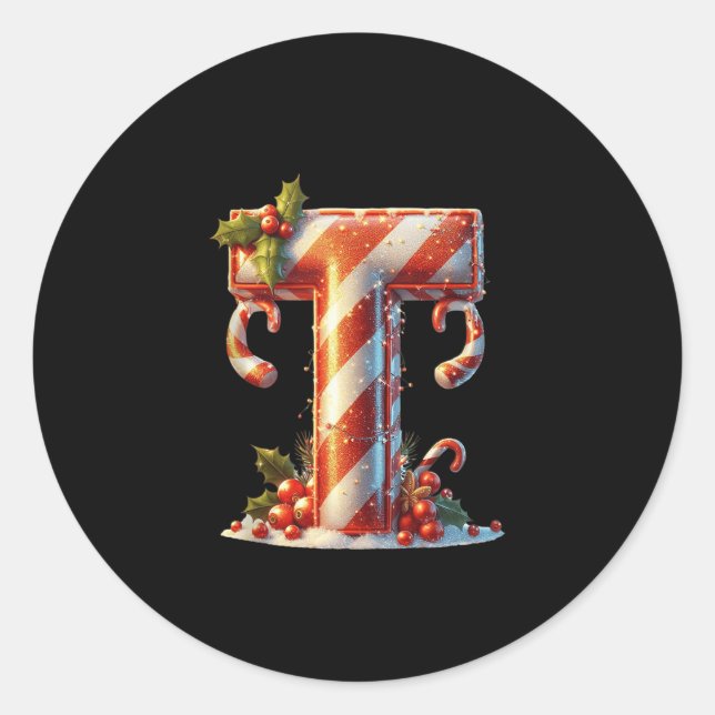 Sticker Rond Merry Christmas Candy Cane T Design Tank Top  (Devant)