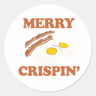 Sticker Rond Merry Crispin