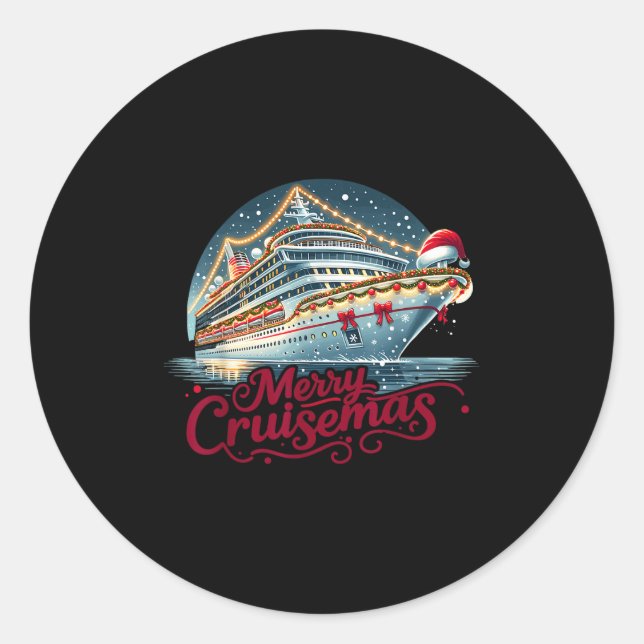 Sticker Rond Merry Cruisemas - Cruise Mas  (Devant)