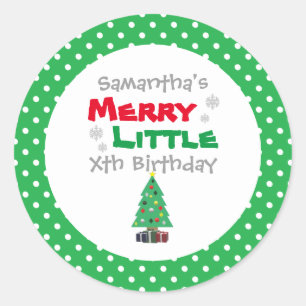 Sticker Rond Merry Little Birthday