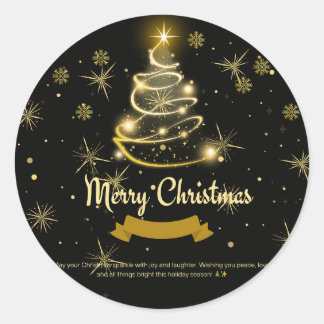 STICKER ROND MERRY NOËL