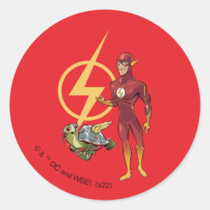Sticker Rond Merton et le Flash