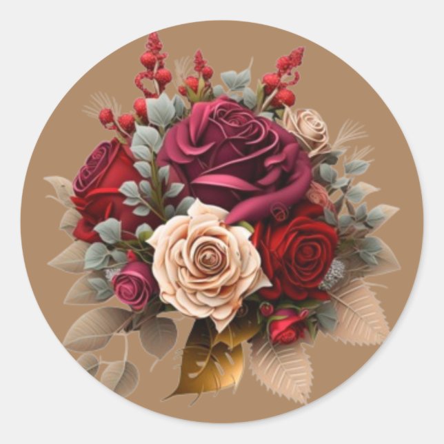 Sticker Rond Merveilles en fleurs : Collection de graphismes de (Devant)