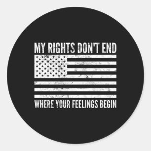 Sticker Rond Mes Droits Ne Mettent Pas Fin À L'Arme Conservatri