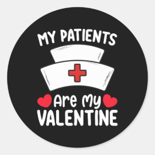 Sticker Rond Mes Patients Sont Mon Amour Infirmière De La Saint