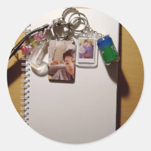 Sticker Rond mes porte clé en souvenirs