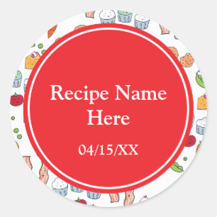 Sticker Rond Mes recettes de famille