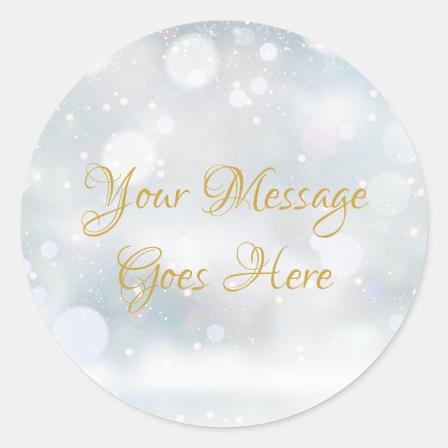 Sticker Rond Message de Noël (Devant)