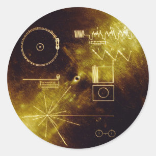Sticker Rond Message Voyager