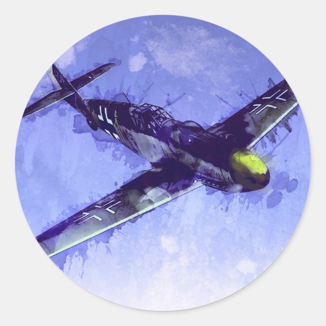 Sticker Rond Messerschmitt Bf 109 (Devant)