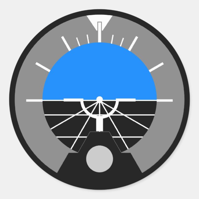 Sticker Rond Mesure d'horizon de vol (Devant)