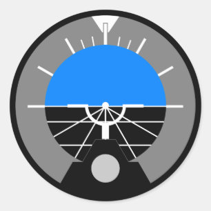 Sticker Rond Mesure d'horizon de vol