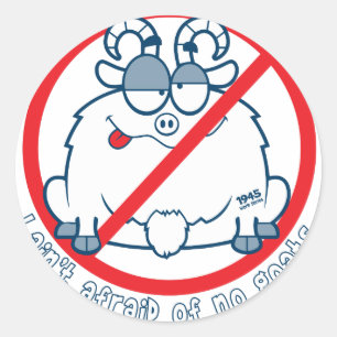 Sticker Rond met bas la chemise de chèvre de Chicago