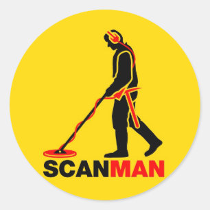 Sticker Rond Métal détectant l'autocollant