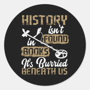 Sticker Rond Métal Détection Archéologie Aventure Métal Détecti