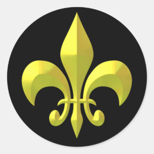 Sticker Rond Métallure jaune