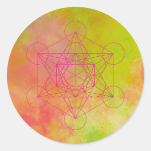 Sticker Rond Métatron, chakra, zen, géométrie sacrée, ange,