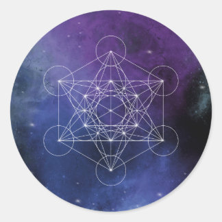 Sticker Rond Metatron, chakra, zen, géométrique sacrée, géométr