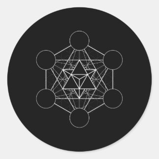 Sticker Rond Métatrons Merkaba Géométrie sacrée