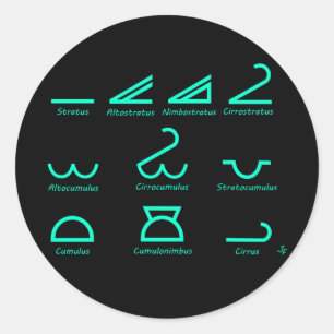 Sticker Rond Météorologie